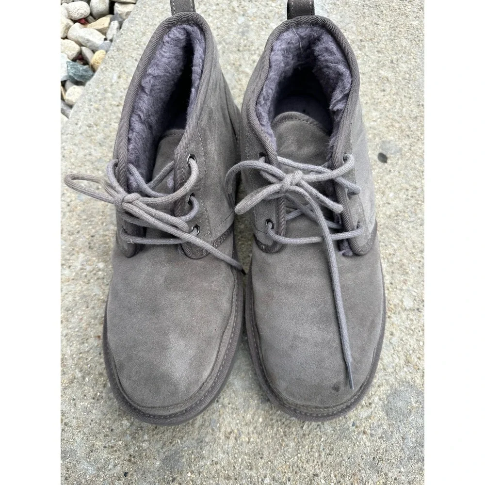 UGG Neumel Grey Suede Lace Up Chukka Boots Mens Size 12 3236